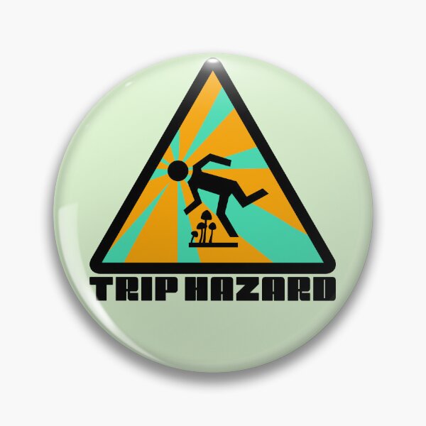Item preview, Turquoise Trip Hazard Psychedelic Warning Sign designed and sold by Normandie Rainwater.