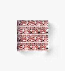 Yuchi Red Square Acrylic Block