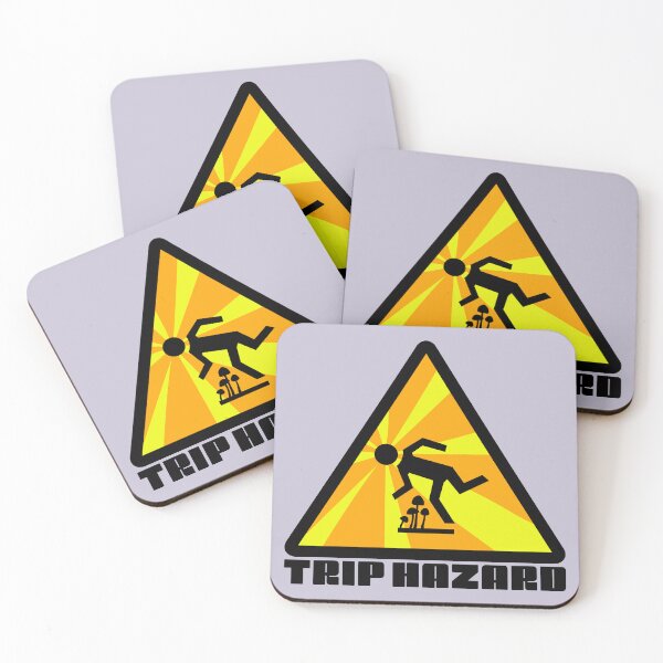 Item preview, Yellow Trip Hazard Psychedelic Warning Sign designed and sold by Normandie Rainwater.
