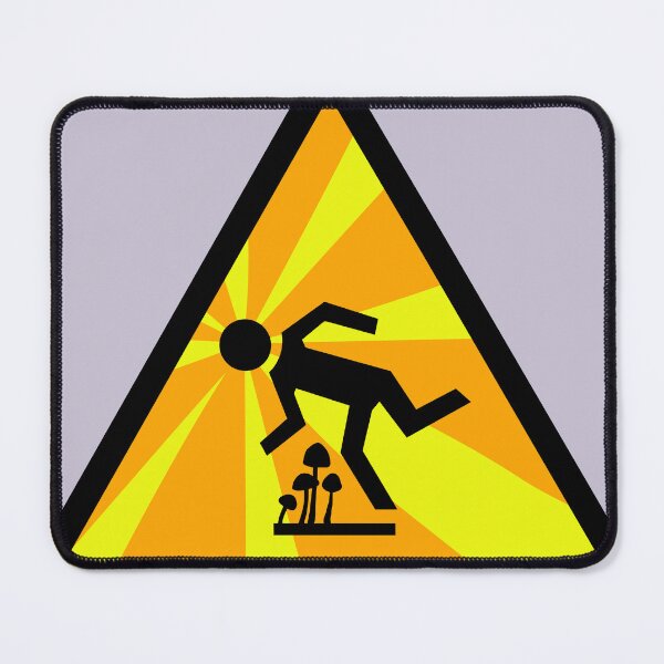 Item preview, Yellow Trip Hazard Psychedelic Warning Sign designed and sold by Normandie Rainwater.