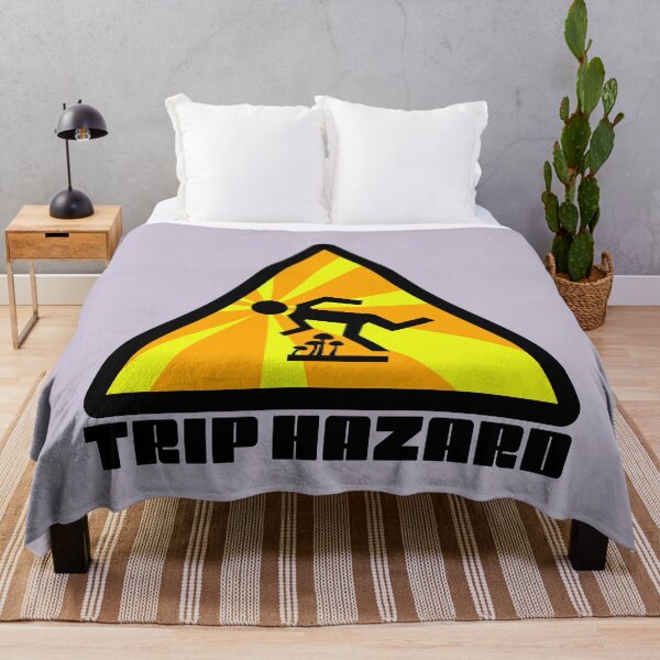 Item preview, Yellow Trip Hazard Psychedelic Warning Sign designed and sold by Normandie Rainwater.