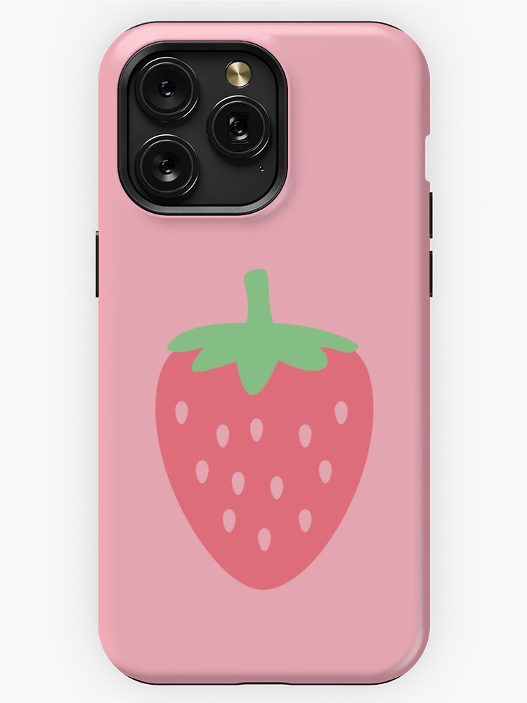  iPhone 12/12 Pro Cute Pink Strawberry Cow Print Kawaii