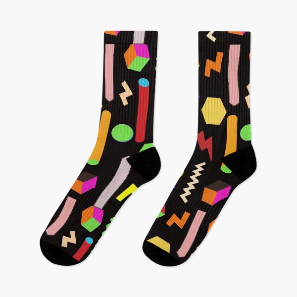 Item preview, Fun Geometric Line Pattern in Black Background: Cute Colorful Abstract Pattern  designed and sold by Vero De.