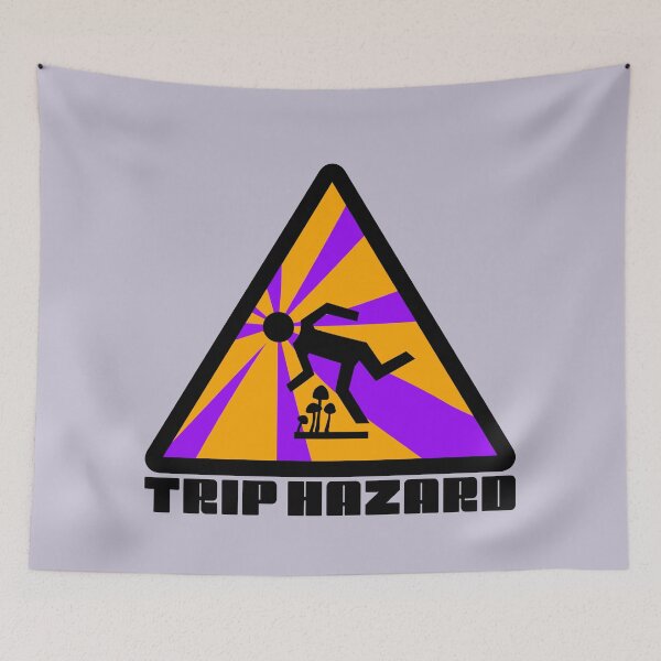 Item preview, Purple Trip Hazard Psychedelic Warning Sign designed and sold by Normandie Rainwater.