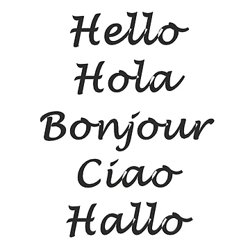 Artwork thumbnail, Hello In Different Languages by superchele