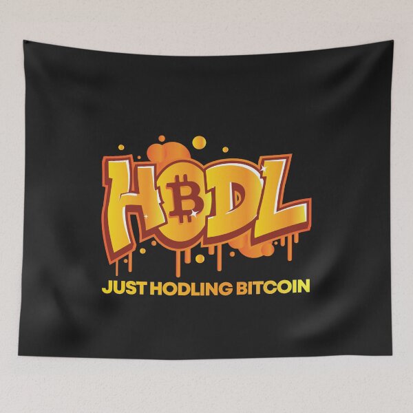 Item preview, Crypto T-Shirt: HODL Bitcoin Graffiti Cryptocurrency Design designed and sold by Funny-Tees4U.