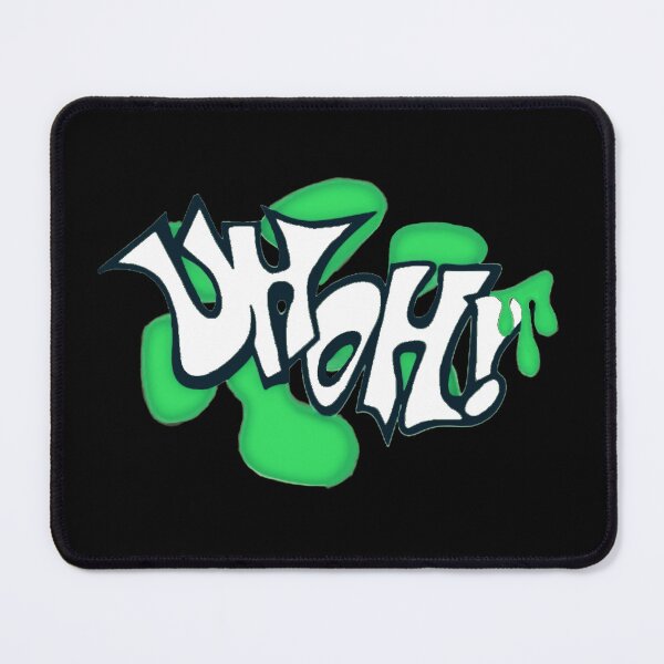Item preview, ORIGINAL DRAWN (not stolen) Uh Oh 90's Kids Game Show (Black Background) designed and sold by SillyFun.