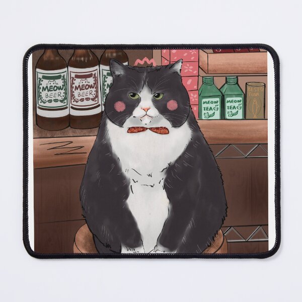 Item preview, Liquor store guard cat on duty designed and sold by artsybbarts.