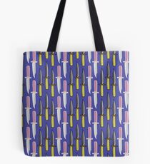 Double Knives in Purple Tote Bag