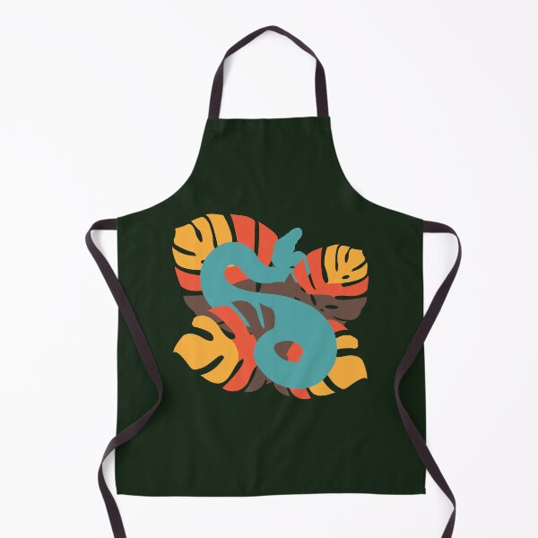 Item preview, Snake in Campfire River Colour Monstera Leaves designed and sold by Nerdynoods.