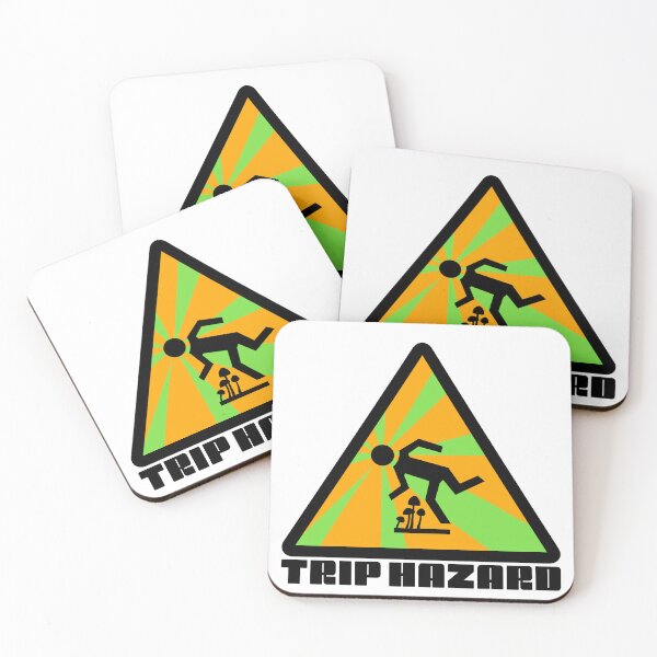 Item preview, Green Trip Hazard Psychedelic Warning Sign designed and sold by Normandie Rainwater.