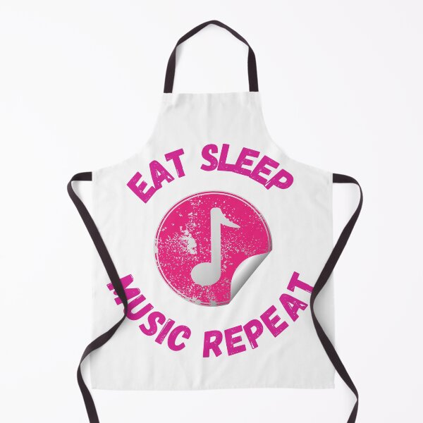 Item preview, Eat Sleep Music Repeat Eighth Note Pink designed and sold by LuckyKermit.