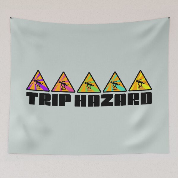 Item preview, Trip Hazard Psychedelic Warning Sign designed and sold by Normandie Rainwater.