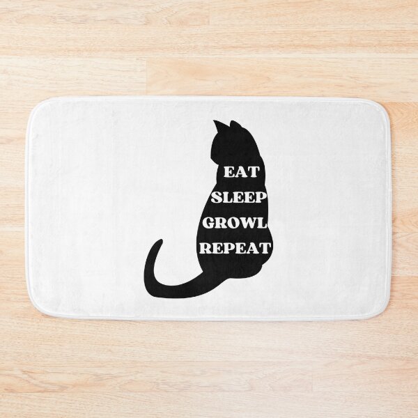 Item preview, EAT SLEEP GROWL REPEAT - Funny Cat Pictures with Captions and Cat Sayings designed and sold by FunnyCatsFam.