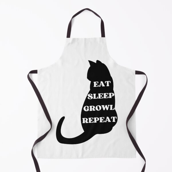 Item preview, EAT SLEEP GROWL REPEAT - Funny Cat Pictures with Captions and Cat Sayings designed and sold by FunnyCatsFam.