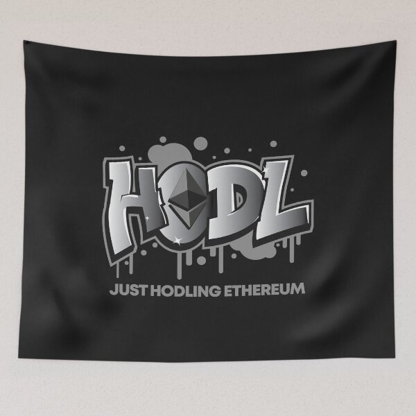 Item preview, Crypto T-Shirt: HODL Ethereum Graffiti Cryptocurrency Design designed and sold by Funny-Tees4U.