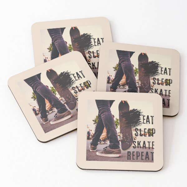 Item preview, Eat Sleep Skate Repeat Skater Guy Walking designed and sold by LuckyKermit.