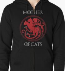 Mother of Cats Zipped Hoodie