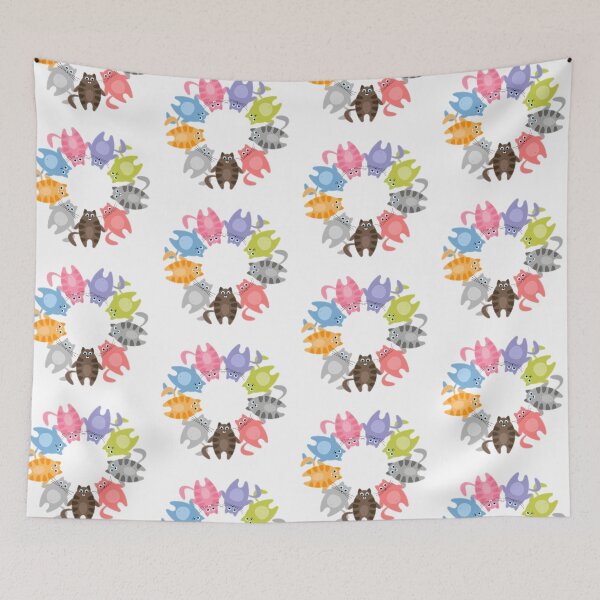 Item preview, Funny colorful cats designed and sold by AnnPrecious.