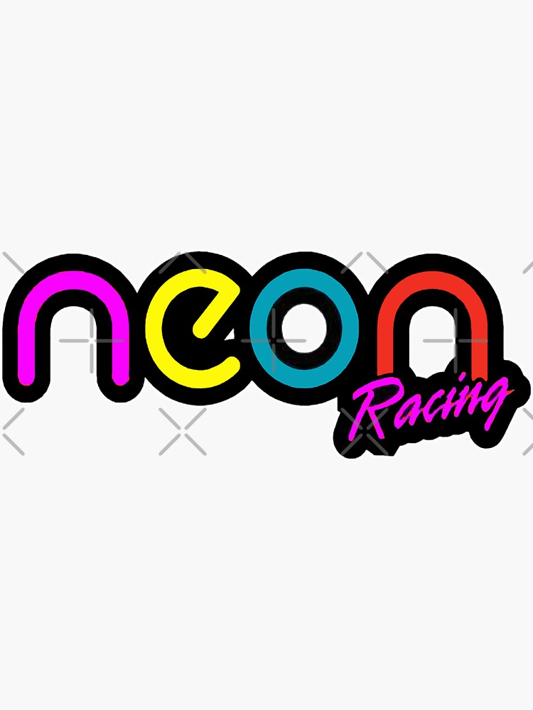 Neon Racing Sticker for Sale by Spoof-Tastic
