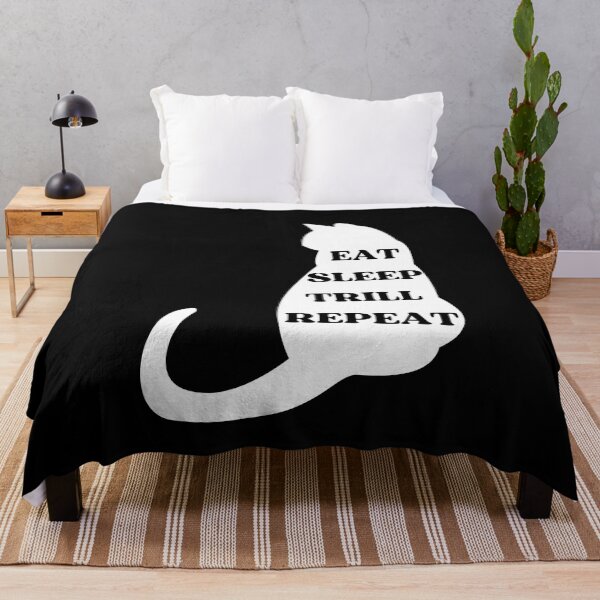 Item preview, EAT SLEEP TRILL REPEAT - Funny Cat Pictures With Cat Sayings and Captions designed and sold by FunnyCatsFam.