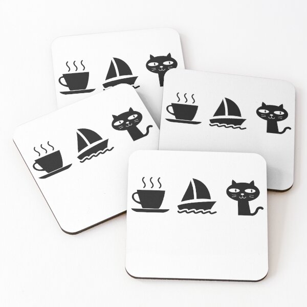Item preview, Coffee. Cats. Sailing designed and sold by TheGreenGoat.