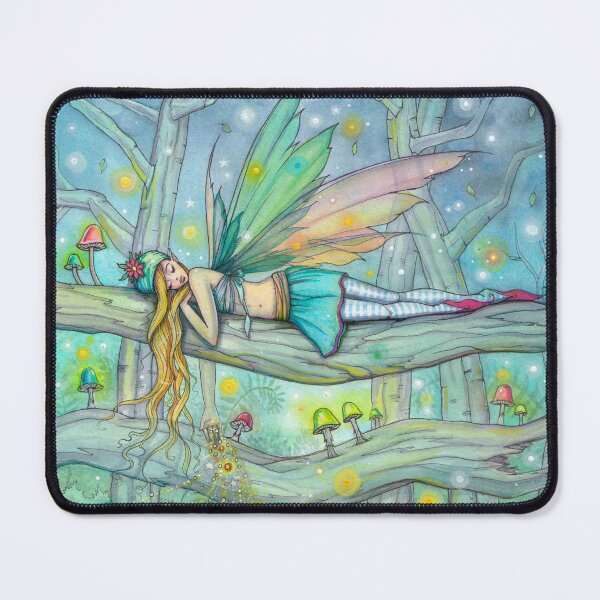 Item preview, Enchanted Forest Fairy and Mushrooms Fantasy Art by Molly Harrison designed and sold by Molly  Harrison.