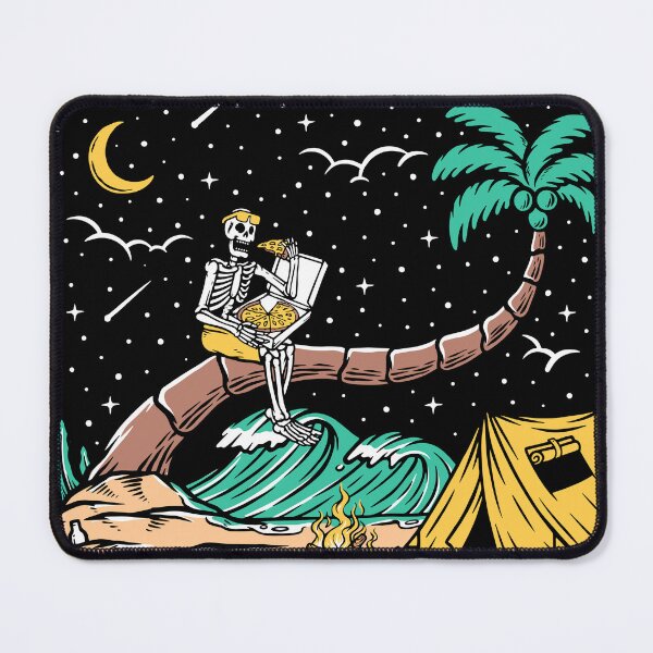 Item preview, Eat Pizza on the Beach at Night designed and sold by Ala Muk.