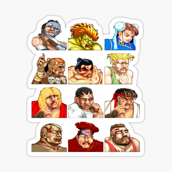 Street Fighter Character Sticker Sheet