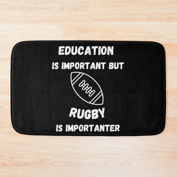 Item preview, Education Is Important But Rugby Is Importanter In Black designed and sold by LuckyKermit.