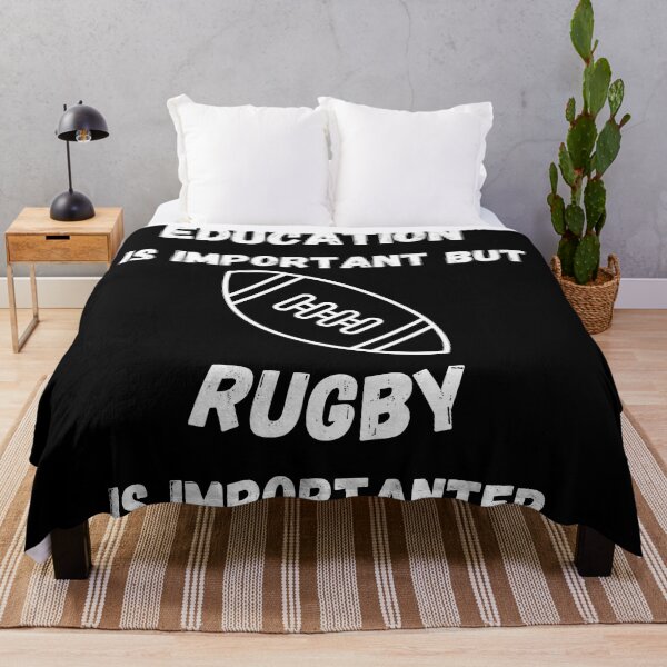 Item preview, Education Is Important But Rugby Is Importanter In Black designed and sold by LuckyKermit.