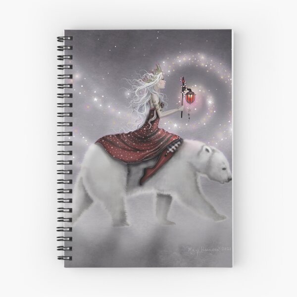 Item preview, The Journey Maiden and Polar Bear Mystical Fantasy Art by Molly Harrison designed and sold by Molly  Harrison.