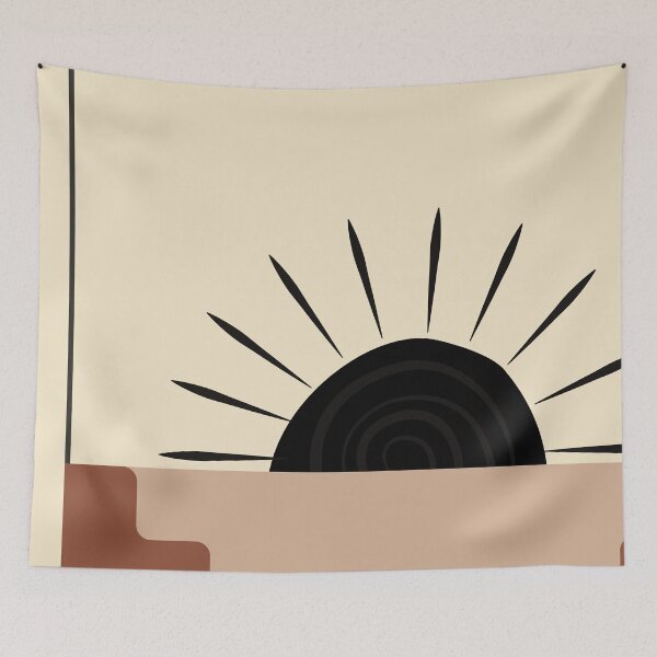 Item preview,  Boho Abstract Art Landscape Sunset  Design designed and sold by zedonee.