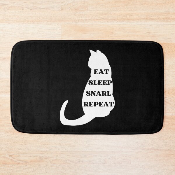 Item preview, EAT SLEEP SNARL REPEAT - Funny Cat Pictures With Cat Sayings and Captions designed and sold by FunnyCatsFam.