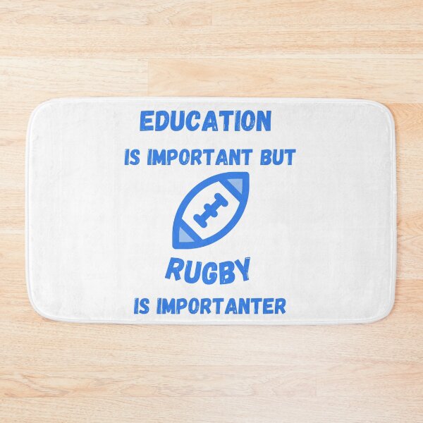 Item preview, Education Is Important But Rugby Is Importanter Blue Ball designed and sold by LuckyKermit.