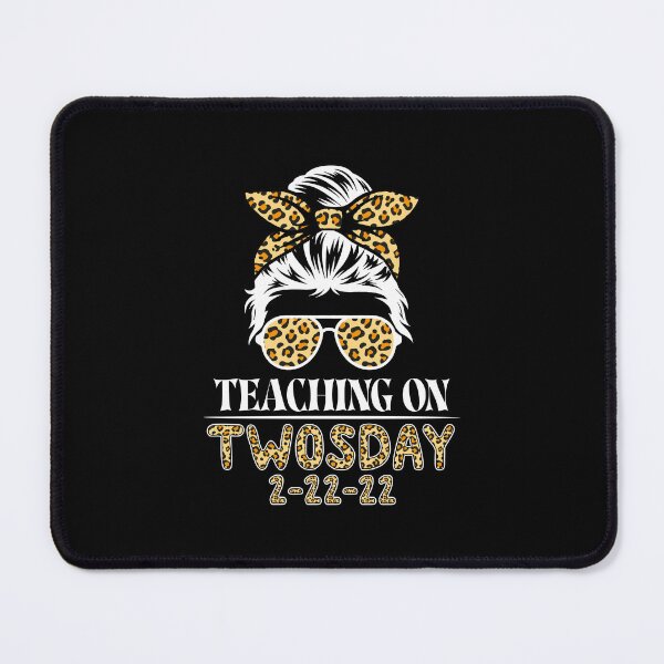 Item preview, Teaching On Twosday Messy Bun Leopard Funny Twosday Teacher designed and sold by 1Designology1.