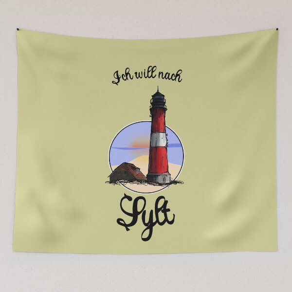 Item preview, Sylt lighthouse - I want to go to Sylt Urban Sketch motif North Sea Sylt designed and sold by emm-j.