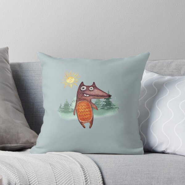 Item preview, Cute badger in forrest and sunshine - vintage blue designed and sold by SophiaWilliamz.