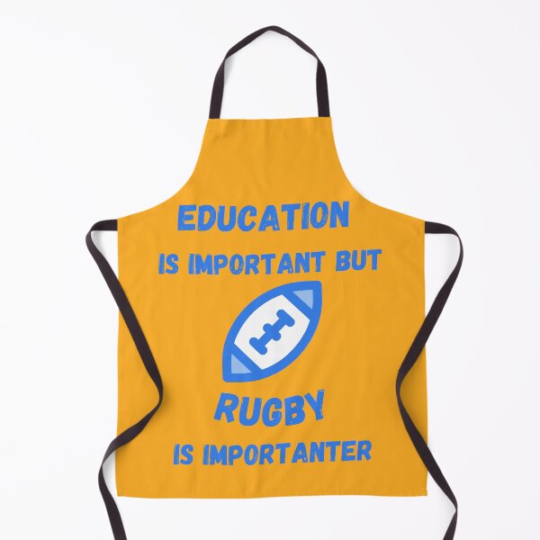 Item preview, Education Is Important But Rugby Is Importanter Blue Ball In Orange designed and sold by LuckyKermit.