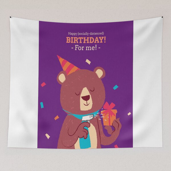 Item preview, BEAR SOCIALLY - DISTANCED BIRTHDAY  designed and sold by RetroPlaceee.
