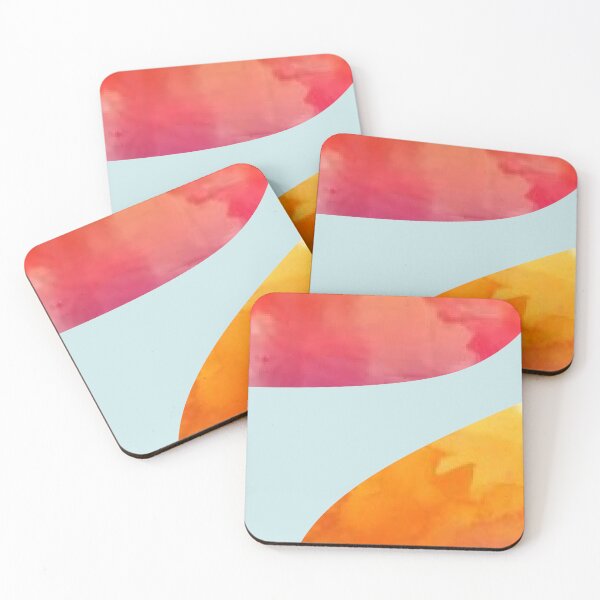 Item preview, orange blue red half circles designed and sold by handmadehipsters.