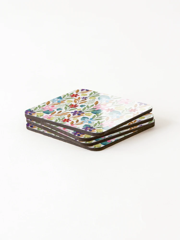 Thumbnail 4 of 5, Coasters (Set of 4), Patterns - Spring Patterned designed and sold by Almight Store.