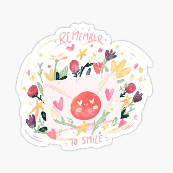 Remember to smile Pegatina