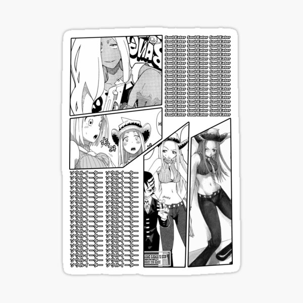 Medusa Soul Eater Soru Ita Manga Panel Anime Design  Sticker for