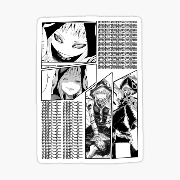 Medusa Soul Eater Soru Ita Manga Panel Anime Design  Sticker for