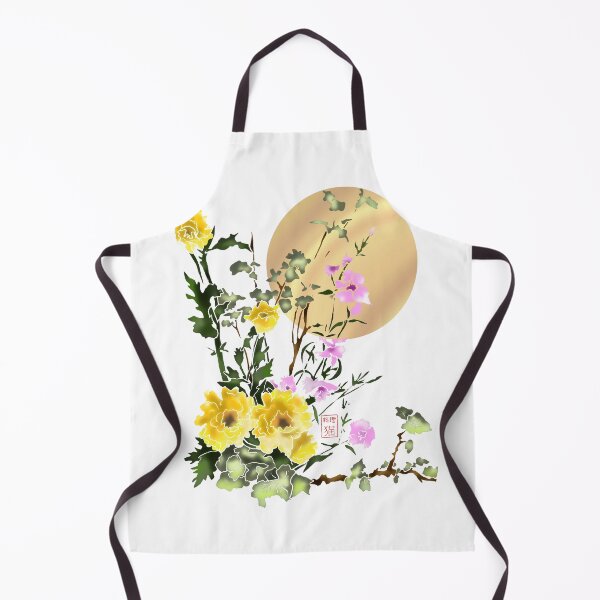 Item preview, Pretty yellow watercolor flowers and gold moon designed and sold by CuisineCat.