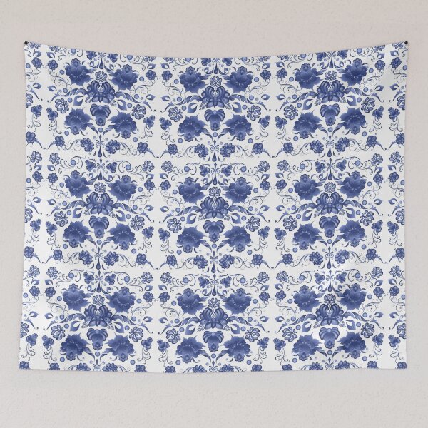 Item preview, Floral Background in Gzhel Style designed and sold by ivector.