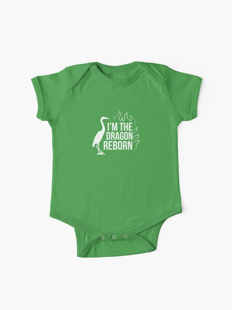 Thumbnail 1 of 2, Baby One-Piece, I'm The Dragon Reborn (Green BG) designed and sold by FilipeFerreira.