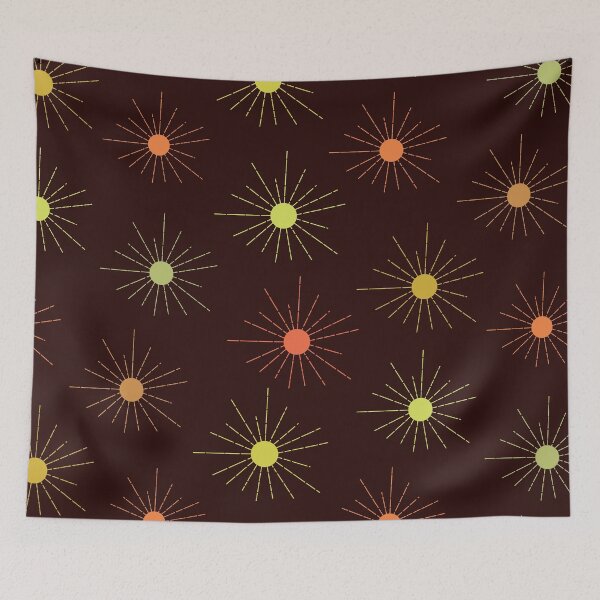 Item preview, Abstract colorful boho sun pattern on dark  designed and sold by Yasminepatterns .