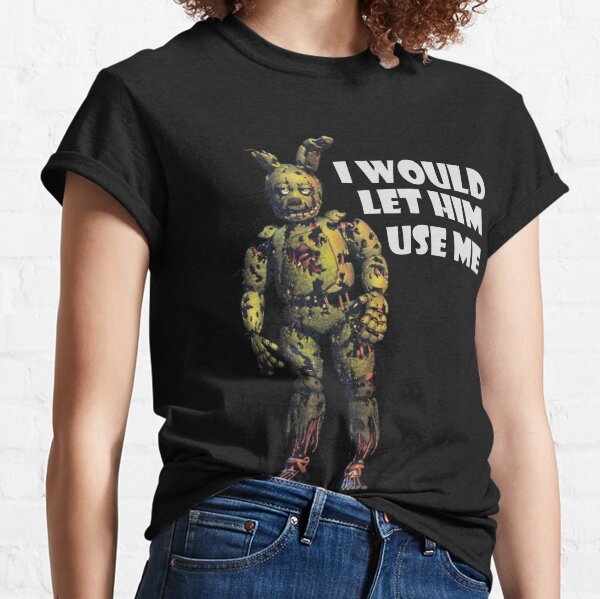 Vista previa del artículo con la obra «Dejaría que me usara (Springtrap)», diseñado y vendido por nemmywemmy.